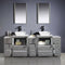 Fresca Torino 84" Gray Modern Double Sink Bathroom Vanity with 3 Side Cabinets and Vessel Sinks FVN62-72GR-VSL