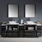 Fresca Torino 96" Espresso Modern Double Sink Bathroom Vanity with 3 Side Cabinets and Vessel Sinks FVN62-96ES-VSL