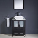 Fresca Torino 24" Espresso Modern Bathroom Vanity with Vessel Sink FVN6224ES-VSL