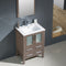 Fresca Torino 24" Gray Oak Modern Bathroom Vanity with Integrated Sink FVN6224GO-UNS