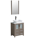 Fresca Torino 24" Gray Oak Modern Bathroom Vanity w/ Vessel Sink FVN6224GO-VSL