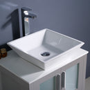 Fresca Torino 24" Gray Modern Bathroom Vanity with Vessel Sink FVN6224GR-VSL