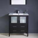 Fresca Torino 30" Espresso Modern Bathroom Vanity with Integrated Sink FVN6230ES-UNS