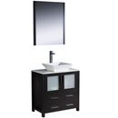 Fresca Torino 30" Espresso Modern Bathroom Vanity w/ Vessel Sink FVN6230ES-VSL