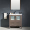 Fresca Torino 30" Gray Oak Modern Bathroom Vanity with Integrated Sink FVN6230GO-UNS