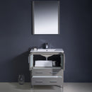 Fresca Torino 30" Gray Modern Bathroom Vanity with Integrated Sink FVN6230GR-UNS