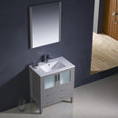 Fresca Torino 30" Gray Modern Bathroom Vanity with Integrated Sink FVN6230GR-UNS