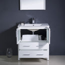 Fresca Torino 30" White Modern Bathroom Vanity with Integrated Sink FVN6230WH-UNS