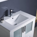 Fresca Torino 30" White Modern Bathroom Vanity with Integrated Sink FVN6230WH-UNS