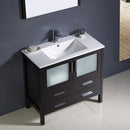 Fresca Torino 36" Espresso Modern Bathroom Vanity with Integrated Sink FVN6236ES-UNS