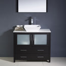 Fresca Torino 36" Espresso Modern Bathroom Vanity with Vessel Sink FVN6236ES-VSL