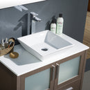 Fresca Torino 36" Gray Oak Modern Bathroom Vanity with Vessel Sink FVN6236GO-VSL