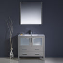 Fresca Torino 36" Gray Modern Bathroom Vanity with Integrated Sink FVN6236GR-UNS