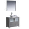 Fresca Torino 36" Gray Modern Bathroom Vanity w/ Vessel Sink FVN6236GR-VSL