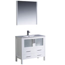 Fresca Torino 36" White Modern Bathroom Vanity w/ Integrated Sink FVN6236WH-UNS