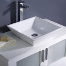 Fresca Torino 36" White Modern Bathroom Vanity with Vessel Sink FVN6236WH-VSL