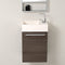 Fresca Pulito 16" Small Gray Oak Modern Bathroom Vanity with Tall Mirror FVN8002GO