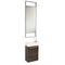 Fresca Pulito 16" Small Gray Oak Modern Bathroom Vanity w/ Tall Mirror FVN8002GO