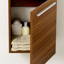 Fresca Pulito 16" Small Teak Modern Bathroom Vanity with Tall Mirror FVN8002TK