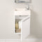 Fresca Pulito 16" Small White Modern Bathroom Vanity with Tall Mirror FVN8002WH