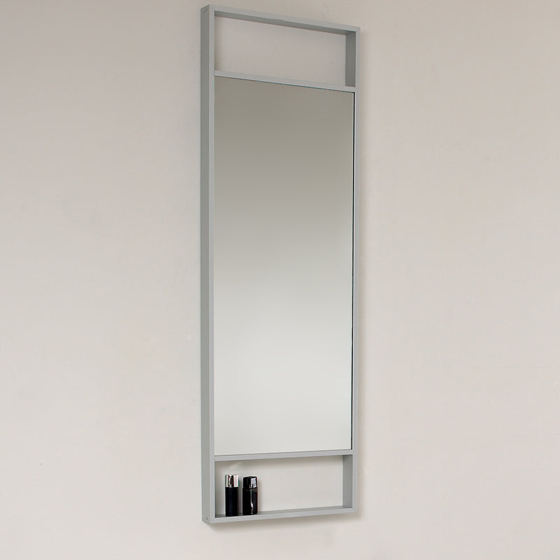 Fresca Pulito 16" Small White Modern Bathroom Vanity with Tall Mirror FVN8002WH