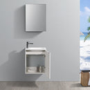 Fresca Valencia 20" Glossy White Wall Hung Modern Bathroom Vanity with Medicine Cabinet FVN8003WH