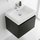 Fresca Nano 24" Black Modern Bathroom Vanity with Medicine Cabinet FVN8006BW