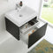 Fresca Nano 24" Black Modern Bathroom Vanity with Medicine Cabinet FVN8006BW