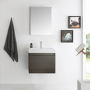 Fresca Nano 24" Gray Oak Modern Bathroom Vanity with Medicine Cabinet FVN8006GO