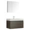 Fresca Mezzo 36" Gray Oak Wall Hung Modern Bathroom Vanity w/ Medicine Cabinet FVN8008GO