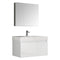 Fresca Mezzo 36" White Wall Hung Modern Bathroom Vanity w/ Medicine Cabinet FVN8008WH