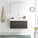 Fresca Mezzo 39" Gray Oak Modern Bathroom Vanity with Medicine Cabinet FVN8010GO