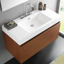 Fresca Mezzo 39" Teak Modern Bathroom Vanity with Medicine Cabinet FVN8010TK