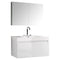 Fresca Mezzo 39" White Modern Bathroom Vanity w/ Medicine Cabinet FVN8010WH