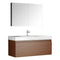 Fresca Mezzo 48" Teak Wall Hung Modern Bathroom Vanity w/ Medicine Cabinet FVN8011TK