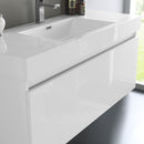 Fresca Mezzo 48" White Wall Hung Modern Bathroom Vanity with Medicine Cabinet FVN8011WH