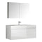 Fresca Mezzo 48" White Wall Hung Modern Bathroom Vanity w/ Medicine Cabinet FVN8011WH