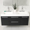 Fresca Opulento 54" Black Modern Double Sink Bathroom Vanity with Medicine Cabinet FVN8013BW