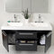 Fresca Opulento 54" Black Modern Double Sink Bathroom Vanity with Medicine Cabinet FVN8013BW