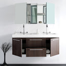 Fresca Opulento 54" Gray Oak Modern Double Sink Bathroom Vanity with Medicine Cabinet FVN8013GO