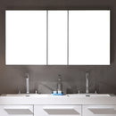 Fresca Opulento 54" White Modern Double Sink Bathroom Vanity with Medicine Cabinet FVN8013WH