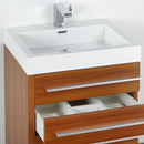 Fresca Livello 24" Teak Modern Bathroom Vanity with Medicine Cabinet FVN8024TK