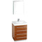 Fresca Livello 24" Teak Modern Bathroom Vanity w/ Medicine Cabinet FVN8024TK