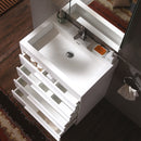 Fresca Livello 30" White Modern Bathroom Vanity with Medicine Cabinet FVN8030WH