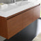 Fresca Mezzo 60" Teak Wall Hung Single Sink Modern Bathroom Vanity with Medicine Cabinet FVN8041TK