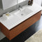 Fresca Mezzo 60" Teak Wall Hung Single Sink Modern Bathroom Vanity with Medicine Cabinet FVN8041TK