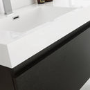 Fresca Mezzo 60" Black Wall Hung Double Sink Modern Bathroom Vanity with Medicine Cabinet FVN8042BW