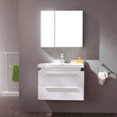 Fresca Medio 32" White Modern Bathroom Vanity with Medicine Cabinet FVN8080WH