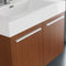 Fresca Vista 30" Teak Wall Hung Modern Bathroom Vanity with Medicine Cabinet FVN8089TK