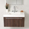 Fresca Vista 36" Walnut Modern Bathroom Vanity with Medicine Cabinet FVN8090GW